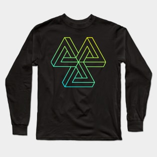 Impossible object (cyan to yellow gradient) Long Sleeve T-Shirt